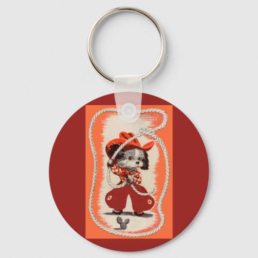 cowboy hond sleutelhanger (Voorkant)