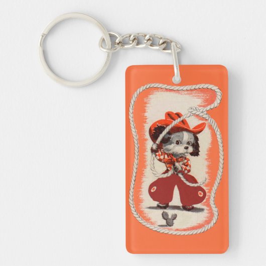 cowboy hond sleutelhanger (Voorkant)