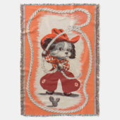 cowboy-hondafdruk deken (Voorkant Verticaal)