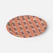 cowboy-hondafdruk papieren bordje (Gekanteld)