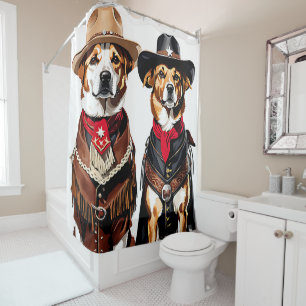 Cowboy Honden Douchegordijn