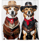 Cowboy Honden Douchegordijn (Voorkant)