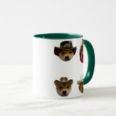 Cowboy Honden Grappige Meme Set voor Hond en Meme  Mok (Voorkant rechts)