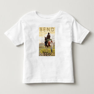 Cowboy & Horse - Bend, Oregon Kinder Shirts