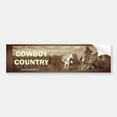 Cowboy Horse & Mule Bumpersticker (Voorkant)