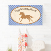Cowboy Horse Pony Cute 1st Birthday Party Thema Spandoek (Insitu)