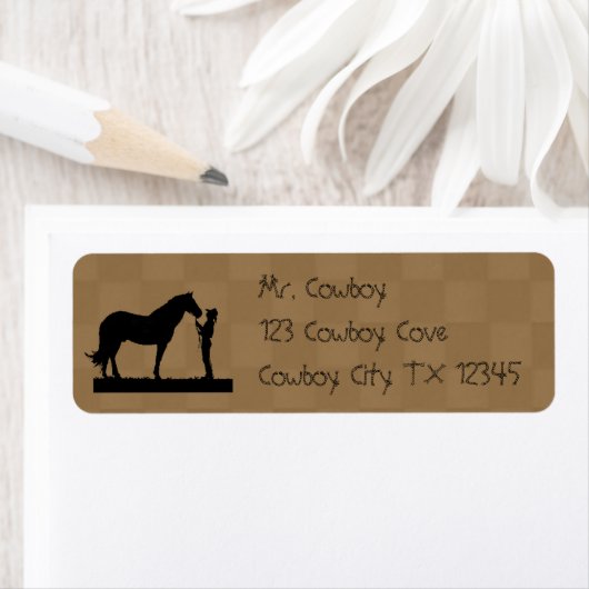 Cowboy Horse Return Address Labels (Insitu)