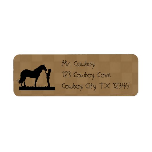 Cowboy Horse Return Address Labels (Voorkant)