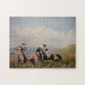Cowboy Horse Riding Legpuzzel (Horizontaal)