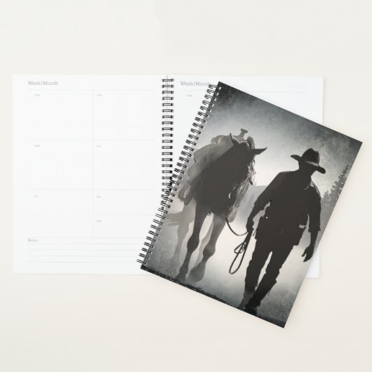 Cowboy Horse Silhouette Planner (Display)