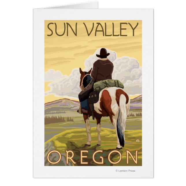 Cowboy & Horse - Sun Valley, Idaho (Voorkant)