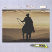 Cowboy Horse Sunset Silhouette Tissuepapier (Craft)