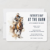 Cowboy Horse Vaderdag bij de Barn Kaart (Voorkant)