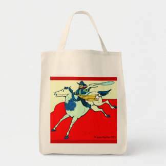 Cowboy Horse van Katie Pfeiffer Tote Bag