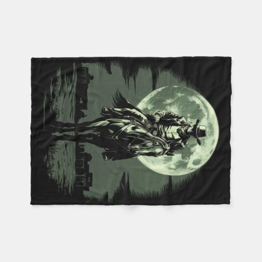 Cowboy Horseck Riding Saloon Gunfight Sheriff Fleece Deken (Voorkant (Horizontaal))