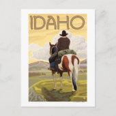 Cowboy & HorseIdahoVintage Travel Poster Briefkaart (Voorkant)
