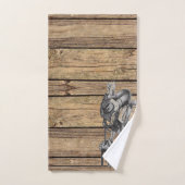 Cowboy, houtwaren bad handdoek (Handdoek)
