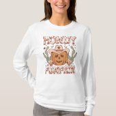 Cowboy "Howdy Pumpkin" Schattige Halloween Western T-shirt (Voorkant)