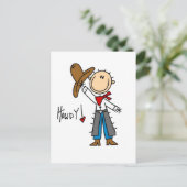 Cowboy Howdy T-shirts en cadeautjes Briefkaart (Staand voorkant)