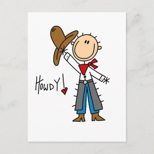 Cowboy Howdy T-shirts en cadeautjes Briefkaart (Voorkant)