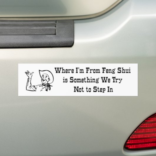 Cowboy Humor Bumpersticker (Op auto)