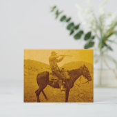  cowboy Hunting on Horseback Briefkaart (Staand voorkant)