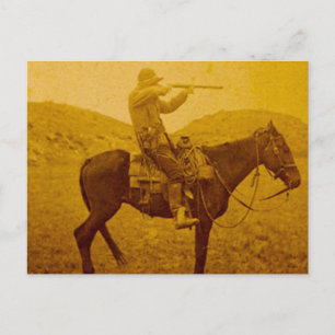 cowboy Hunting on Horseback Briefkaart