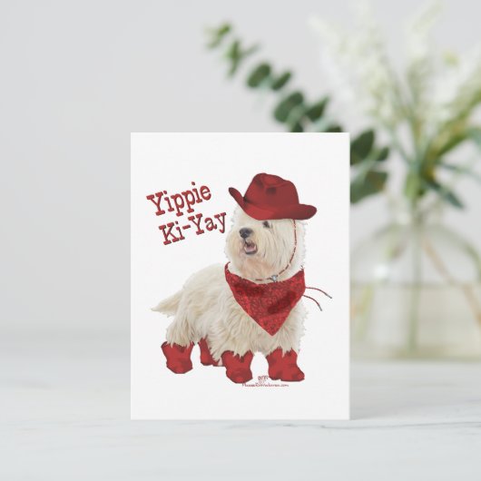 Cowboy in Boots Briefkaart (Staand voorkant)