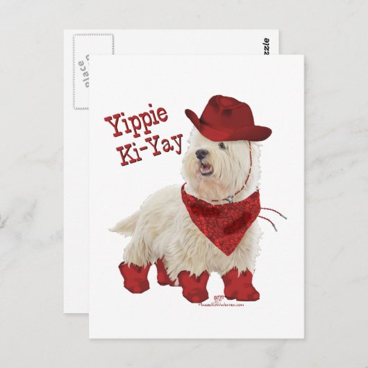 Cowboy in Boots Briefkaart (Voorkant / Achterkant)