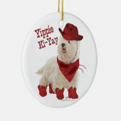 Cowboy in Boots Keramisch Ornament (Rechts)