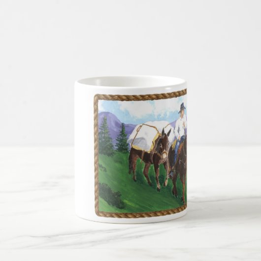 Cowboy in de bergen koffiemok (Center)