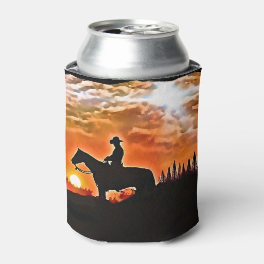cowboy in de zon blikjeskoeler (Blikje Voorkant)