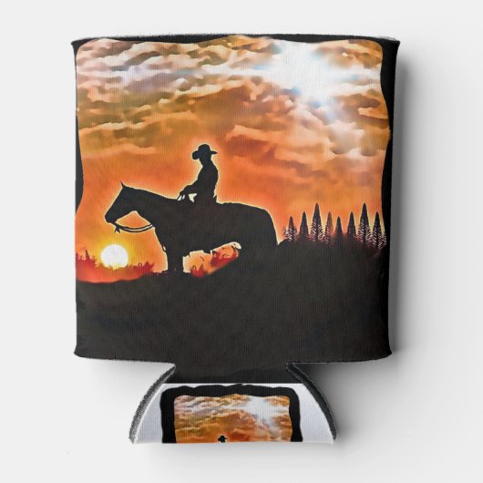 cowboy in de zon blikjeskoeler (Voorkant)