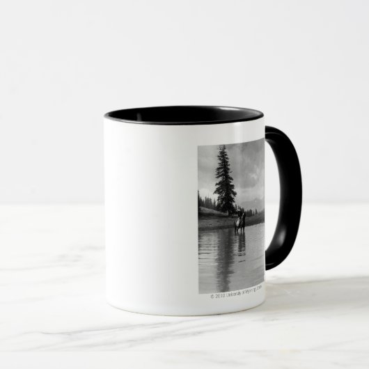 Cowboy in een vijver mok (Voorkant rechts)