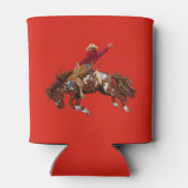Cowboy in rodeo blikjeskoeler (Achterkant)