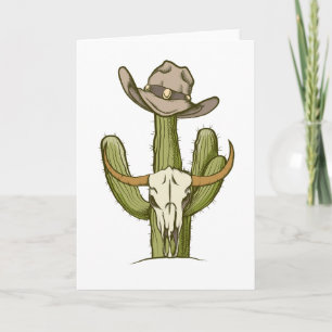 Cowboy in Westen Cactus Yeehaw Gift Ideeën Bedankkaart