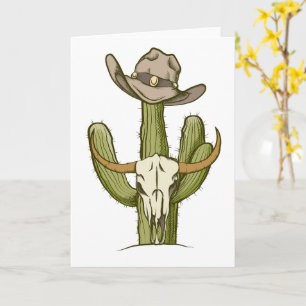 Cowboy in Westen Cactus Yeehaw Gift Ideeën Kaart