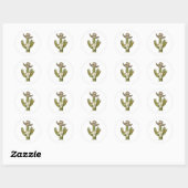 Cowboy in Westen Cactus Yeehaw Gift Ideeën Ronde Sticker (Vel)