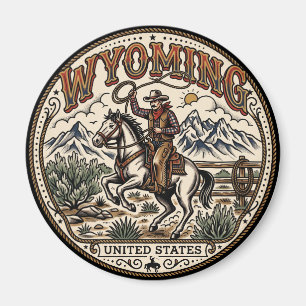 Cowboy in Wyoming Magneet