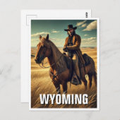 Cowboy in Wyoming Reissouvenir Briefkaart (Voorkant / Achterkant)