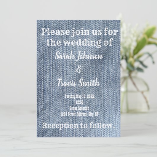 Cowboy industriële trouwuitnodiging kaart (Staand voorkant)