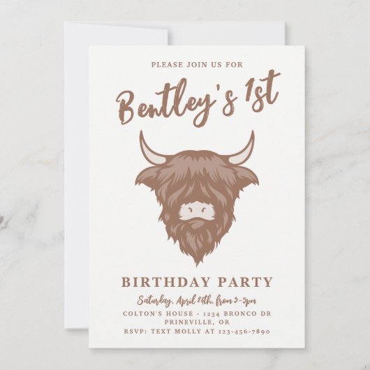 Cowboy Invitation | Uitnodiging Koe | WESTERN (Voorkant)