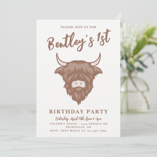 Cowboy Invitation | Uitnodiging Koe | WESTERN (Staand voorkant)