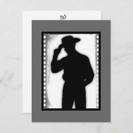 Cowboy Invite Kaart (Voorkant / Achterkant)