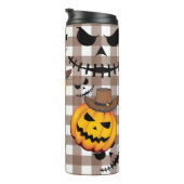 Cowboy Jack O' Lantern Halloween Pumpkin Thermosbeker (Geroteerd rechts)
