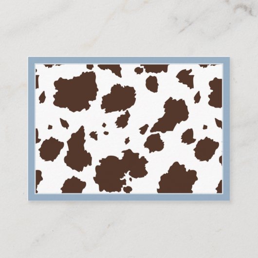 Cowboy jeans en goedkope luier Raffle Ticket Informatiekaartje (Achterkant)