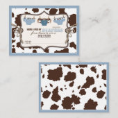 Cowboy jeans en goedkope luier Raffle Ticket Informatiekaartje (Voorkant / Achterkant)