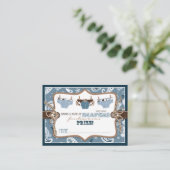 Cowboy jeans en goedkope luier Raffle Ticket Informatiekaartje (Staand voorkant)