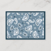 Cowboy jeans en goedkope luier Raffle Ticket Informatiekaartje (Achterkant)