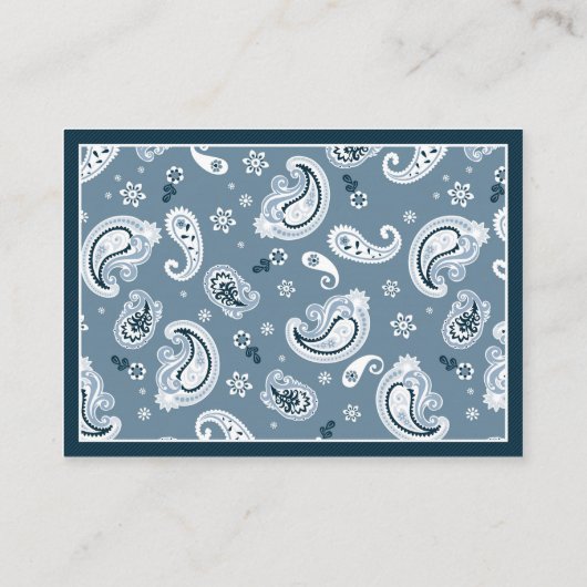 Cowboy jeans en goedkope luier Raffle Ticket Informatiekaartje (Achterkant)